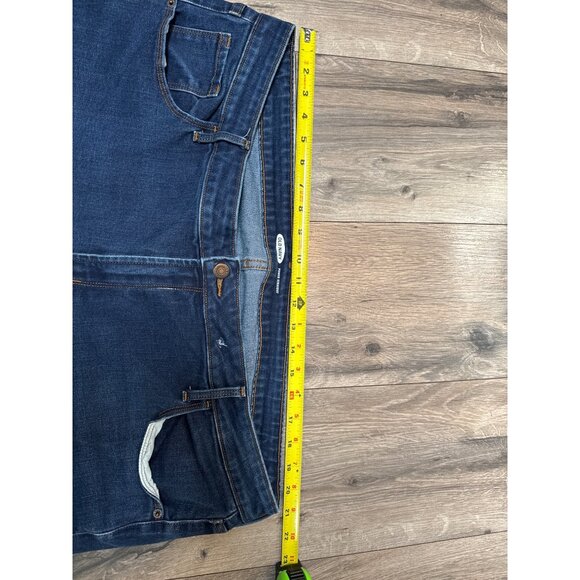 Old Navy Power Straight Womens Dark Wash Jeans Size 20 Cotton/Polyester Blend - Picture 6 of 11
